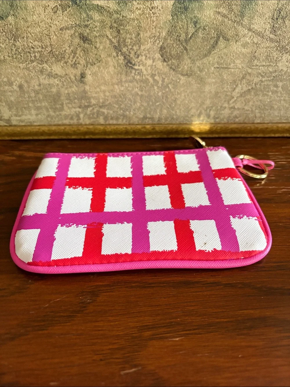 DABNEY LEE Pink & Red Heart Zip Pouch
